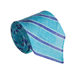 KITON NAPOLI BLUE & PURPLE STRIPED TIE | MENS